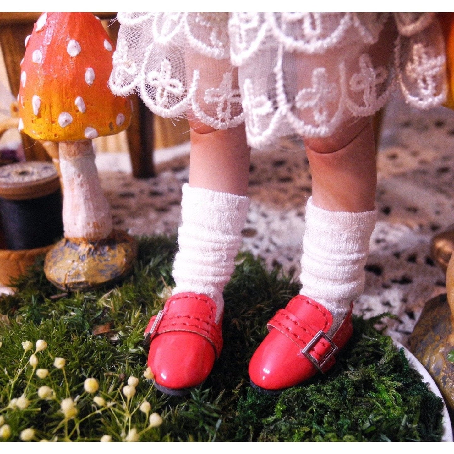 【Fatiao Doll Shop】方釦漆皮鞋 / OB22~OB26 AZONE PNXS~M iMda 1.7 BJD 8分