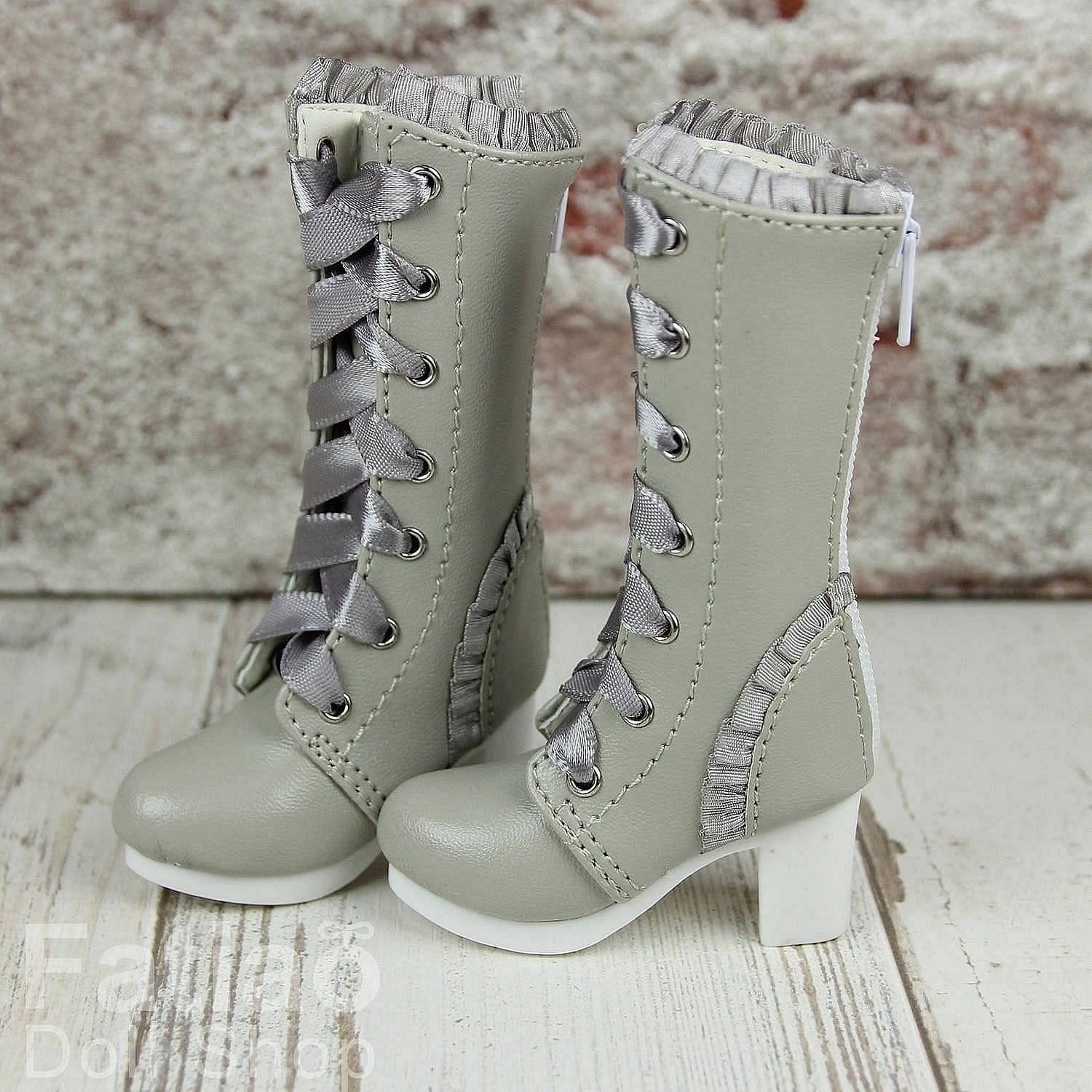 【Fatiao Doll Shop】蕾絲高跟靴 多色 BJD MSD