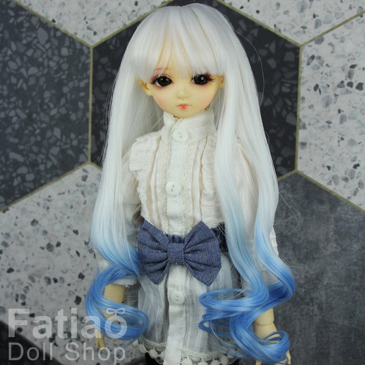 【Fatiao Doll Shop】FWS- 娃用假髮 藍白 BJD
