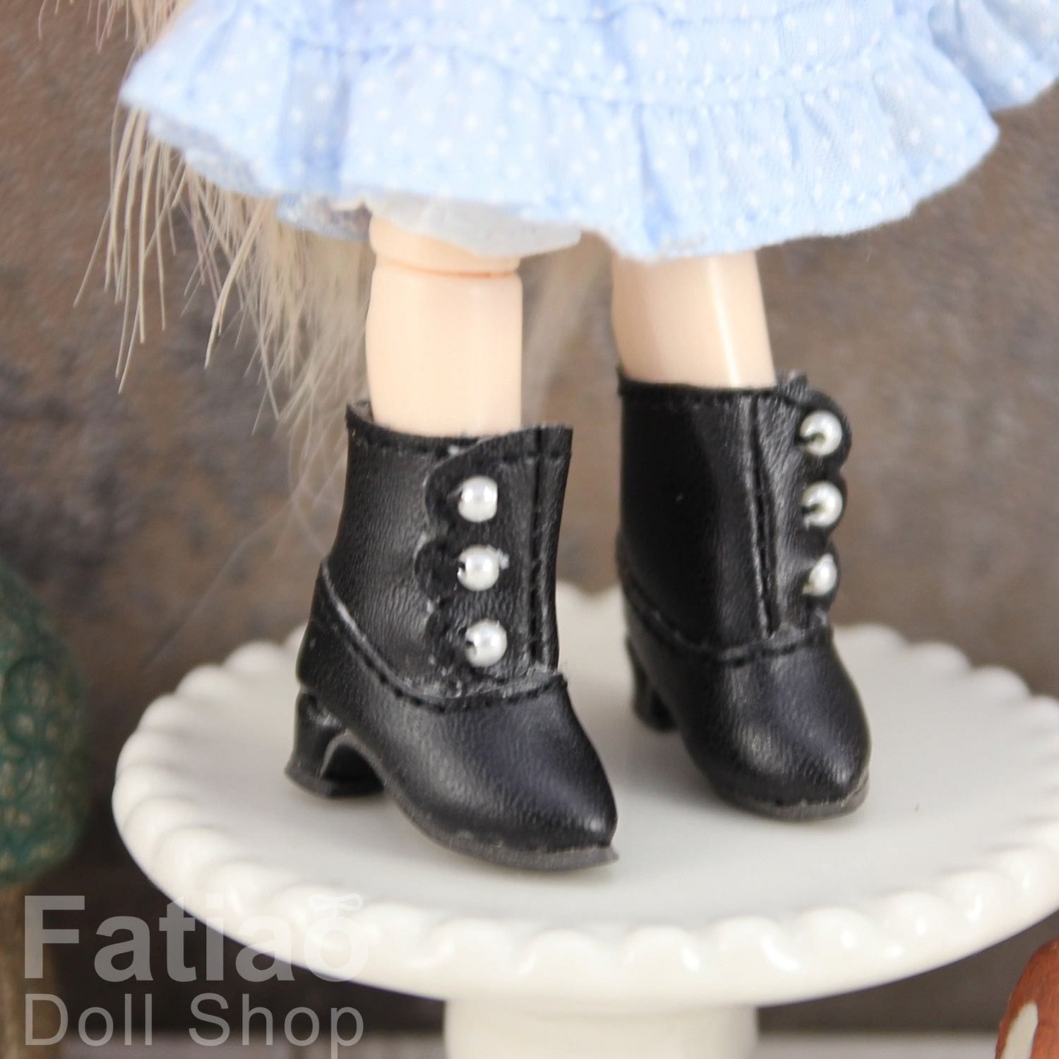 【Fatiao Doll Shop】珠扣高跟長靴 OB Blythe 花池 iraodoll