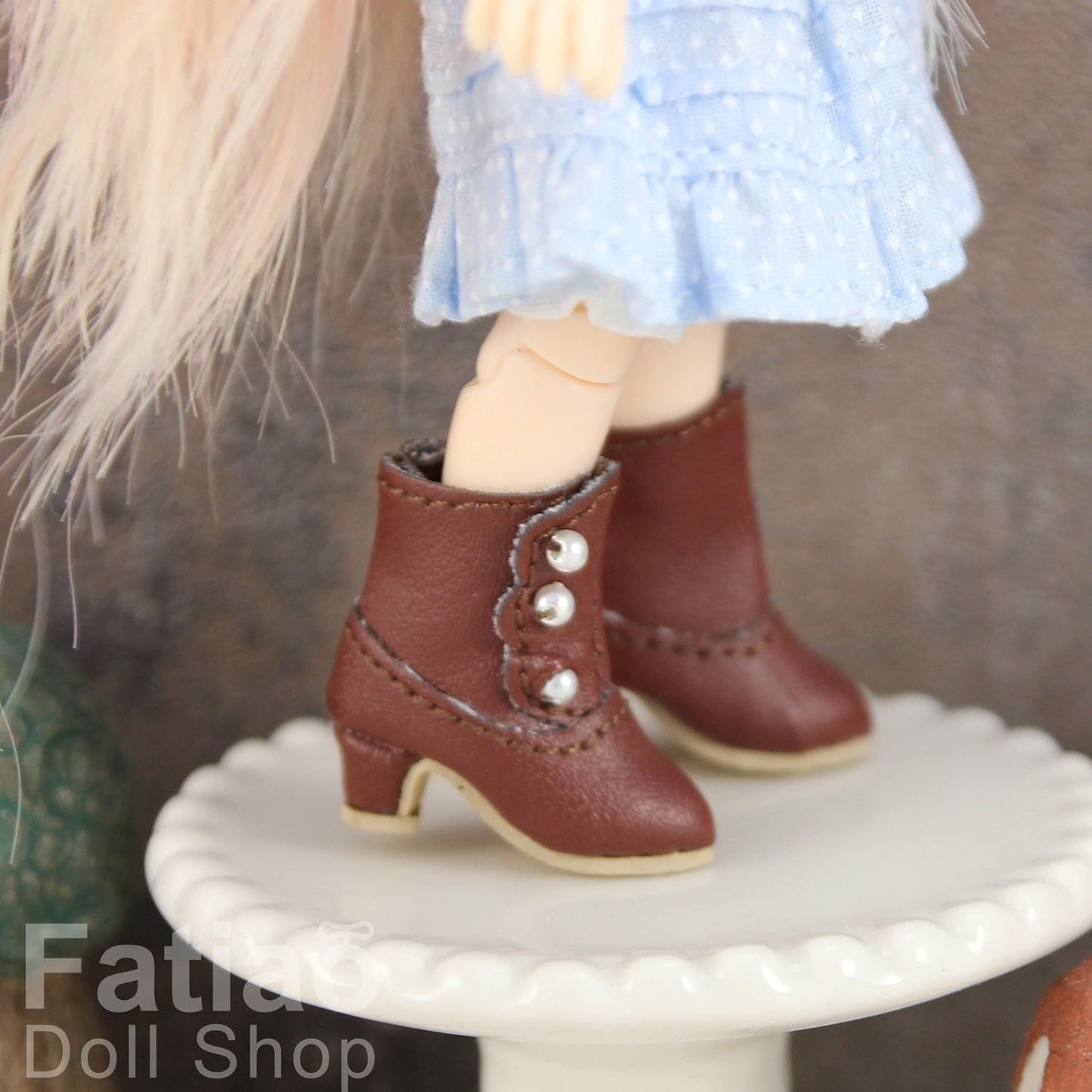 【Fatiao Doll Shop】珠扣高跟長靴 OB Blythe 花池 iraodoll