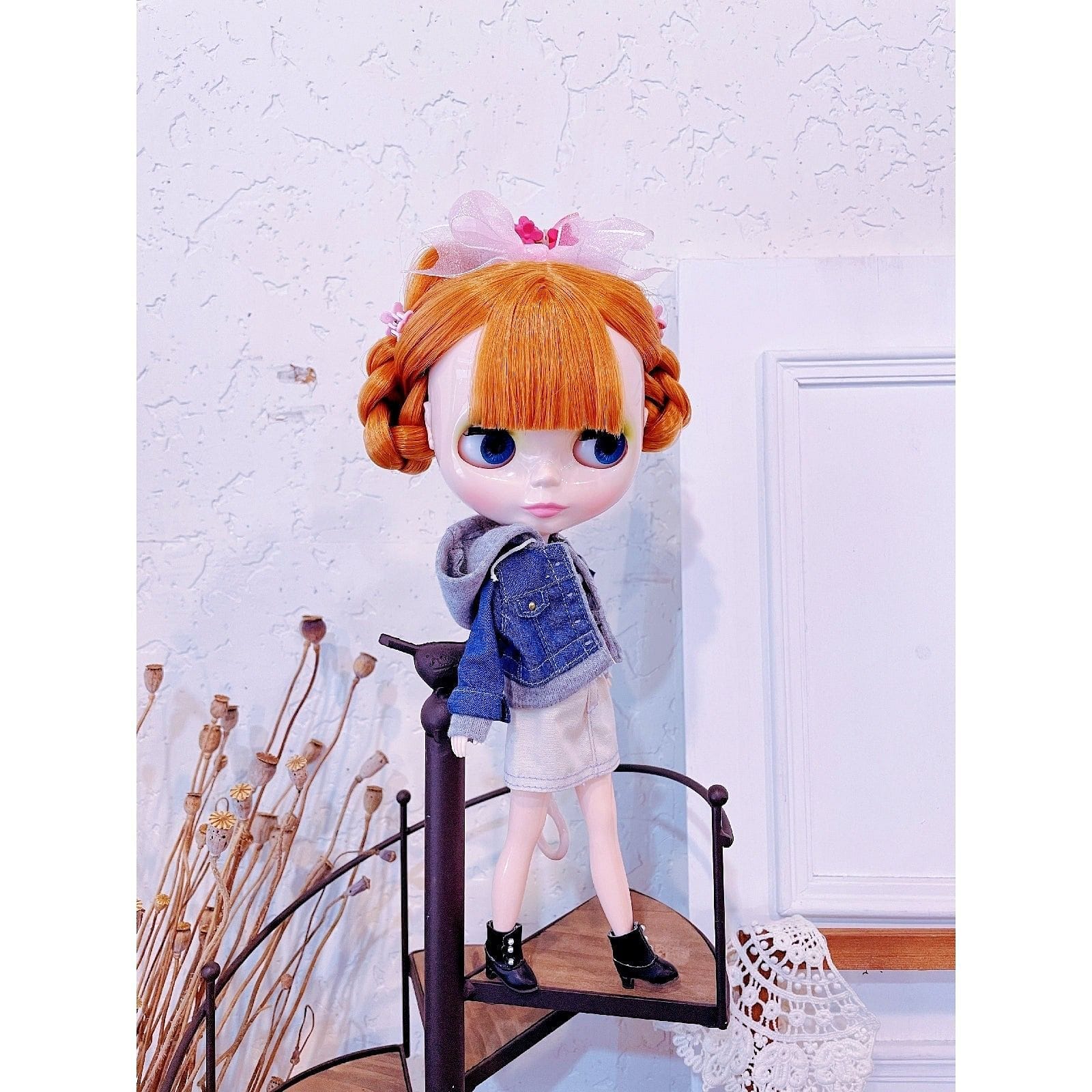 【Fatiao Doll Shop】珠扣高跟長靴 OB Blythe 花池 iraodoll