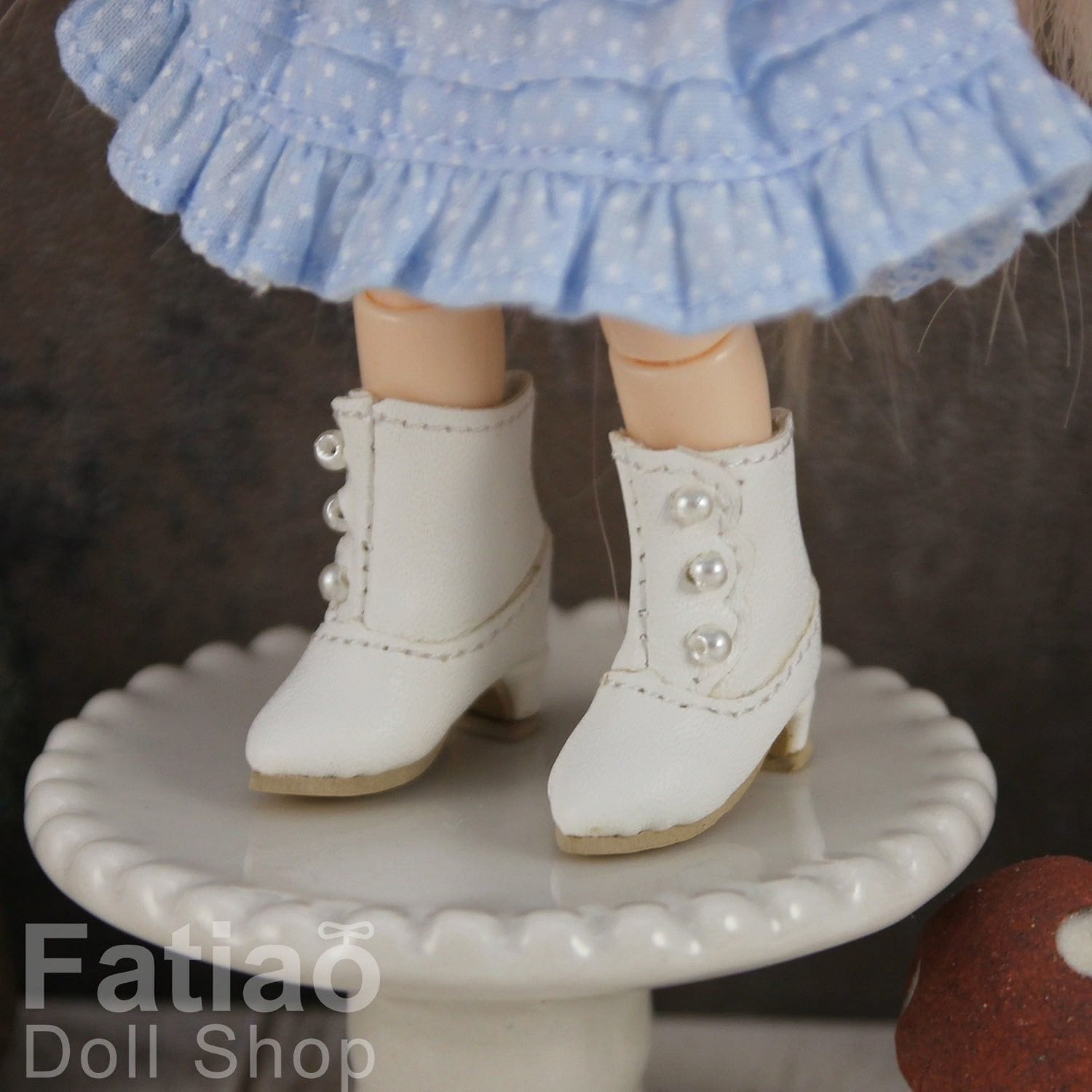 【Fatiao Doll Shop】珠扣高跟長靴 OB Blythe 花池 iraodoll