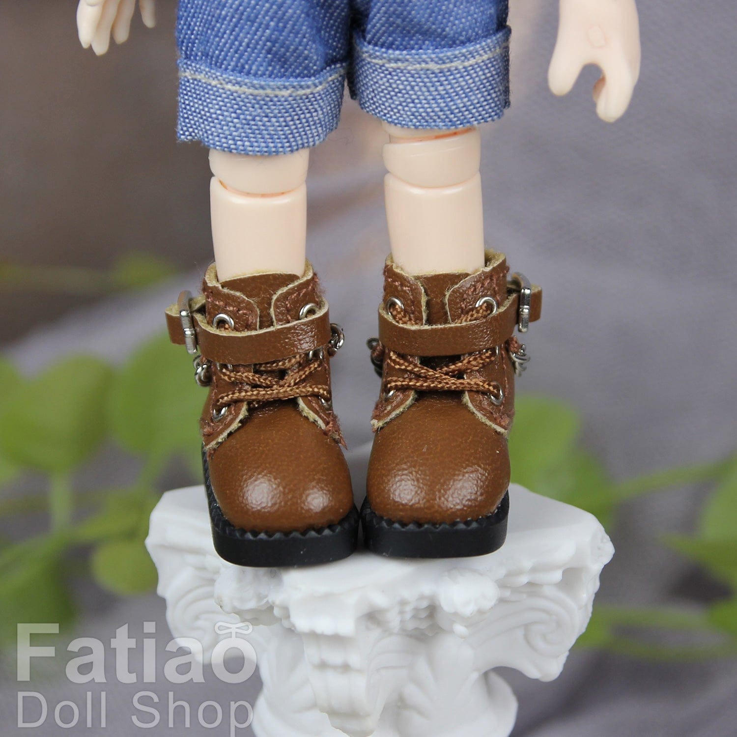 【Fatiao Doll Shop】扣帶鍊條靴 多色 / OB11 NeoBlythe 中布 花池