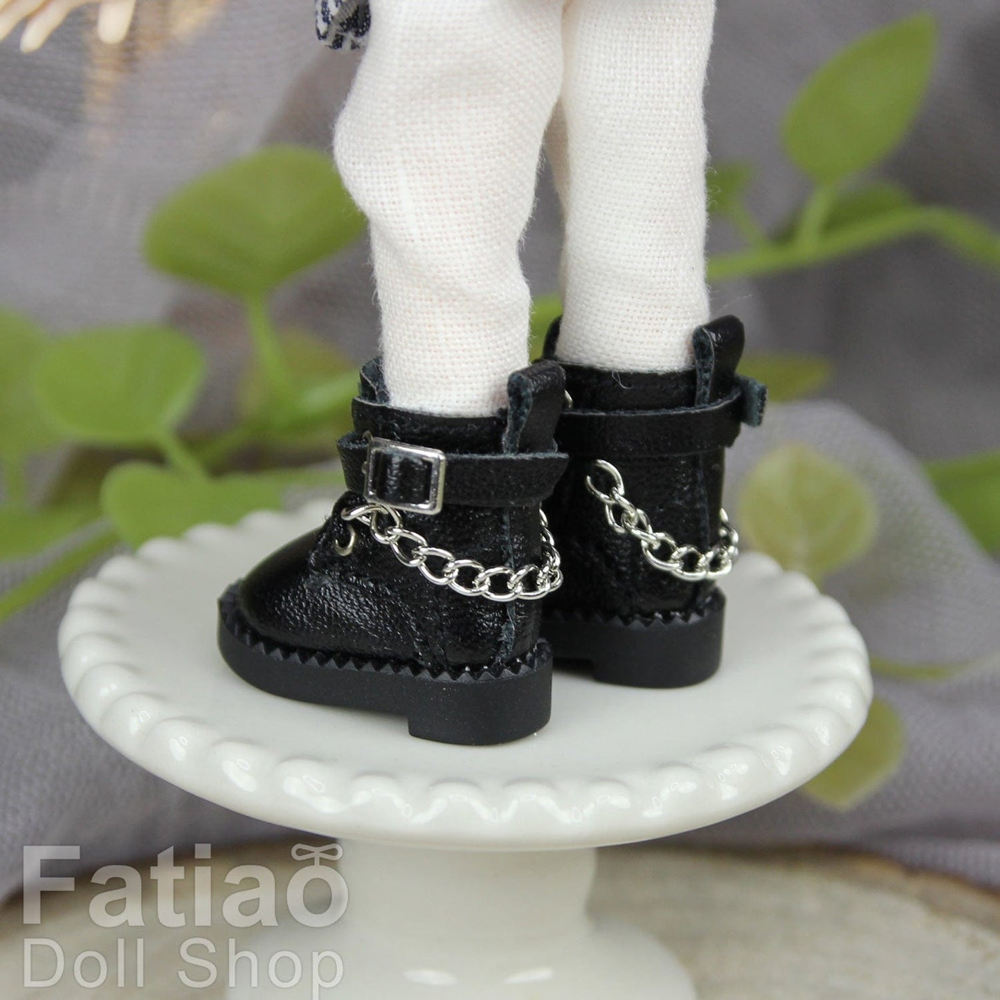 【Fatiao Doll Shop】扣帶鍊條靴 多色 / OB11 NeoBlythe 中布 花池