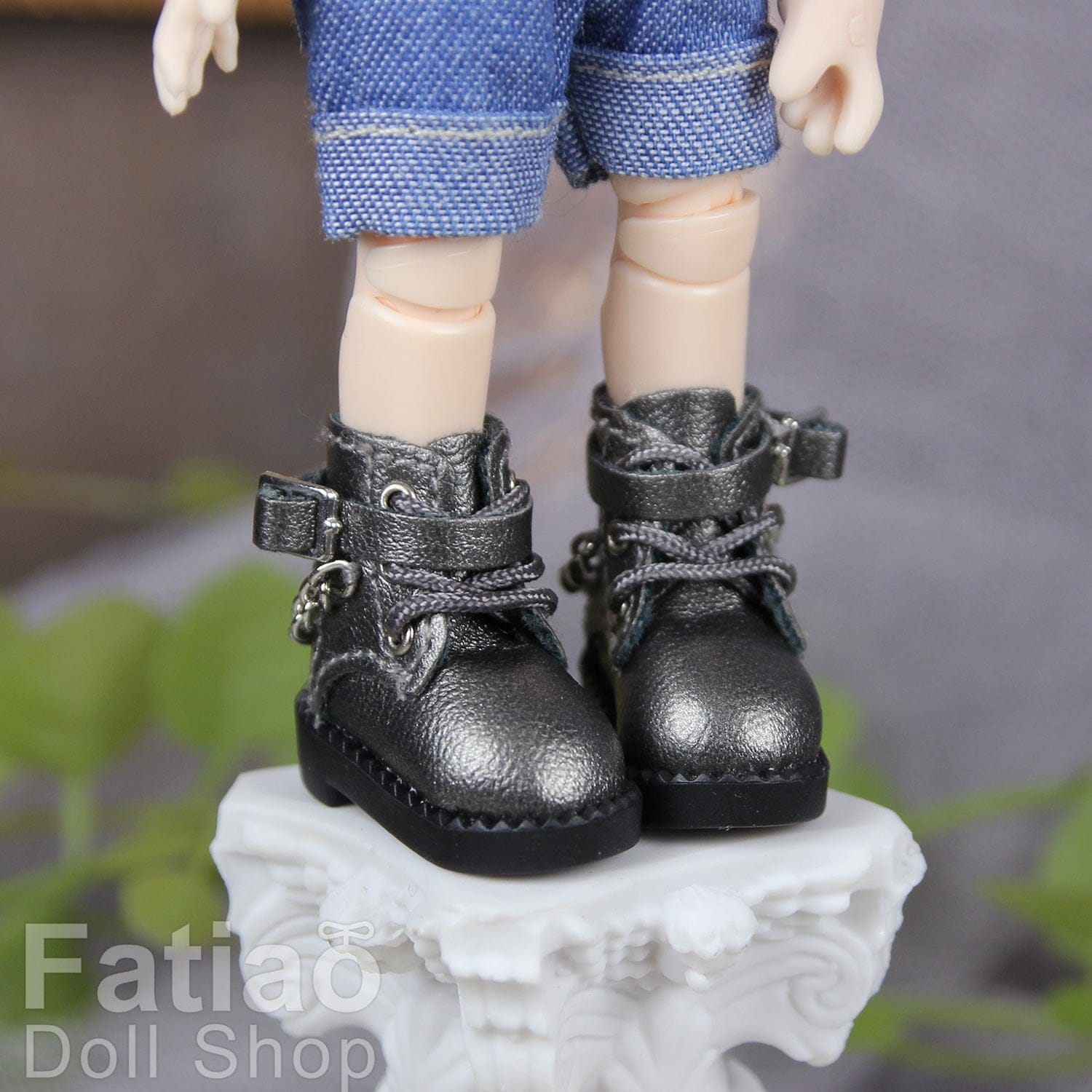 【Fatiao Doll Shop】扣帶鍊條靴 多色 / OB11 NeoBlythe 中布 花池