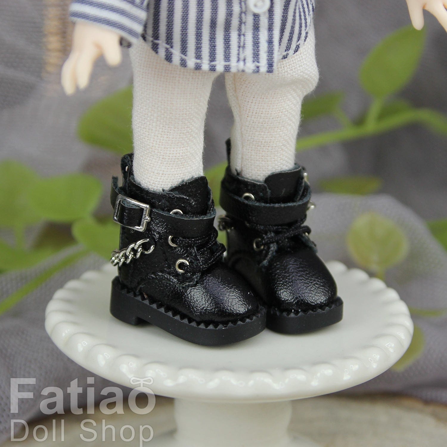 【Fatiao Doll Shop】扣帶鍊條靴 多色 / OB11 NeoBlythe 中布 花池