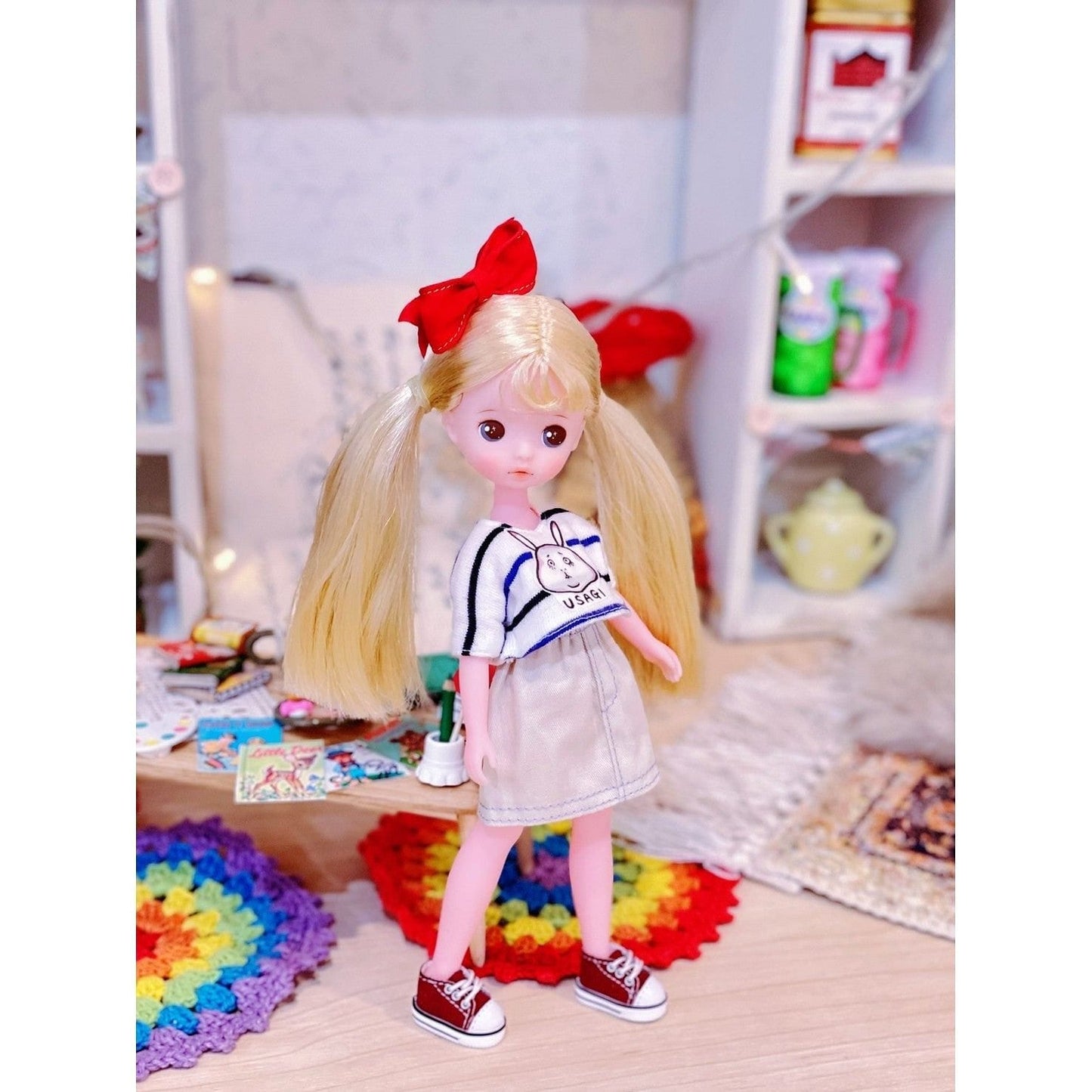 【Fatiao Doll Shop】休閒帆布鞋 OB NeoBlythe 中布 花池 momo