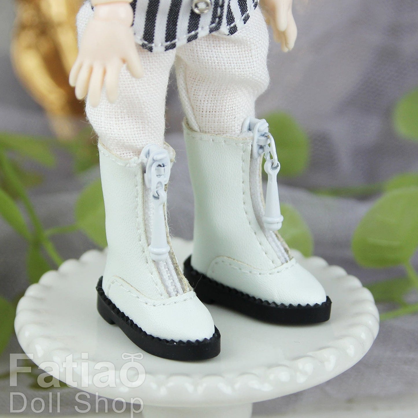 【Fatiao Doll Shop】尖頭拉鍊長靴 多色 / OB11 OBITSU