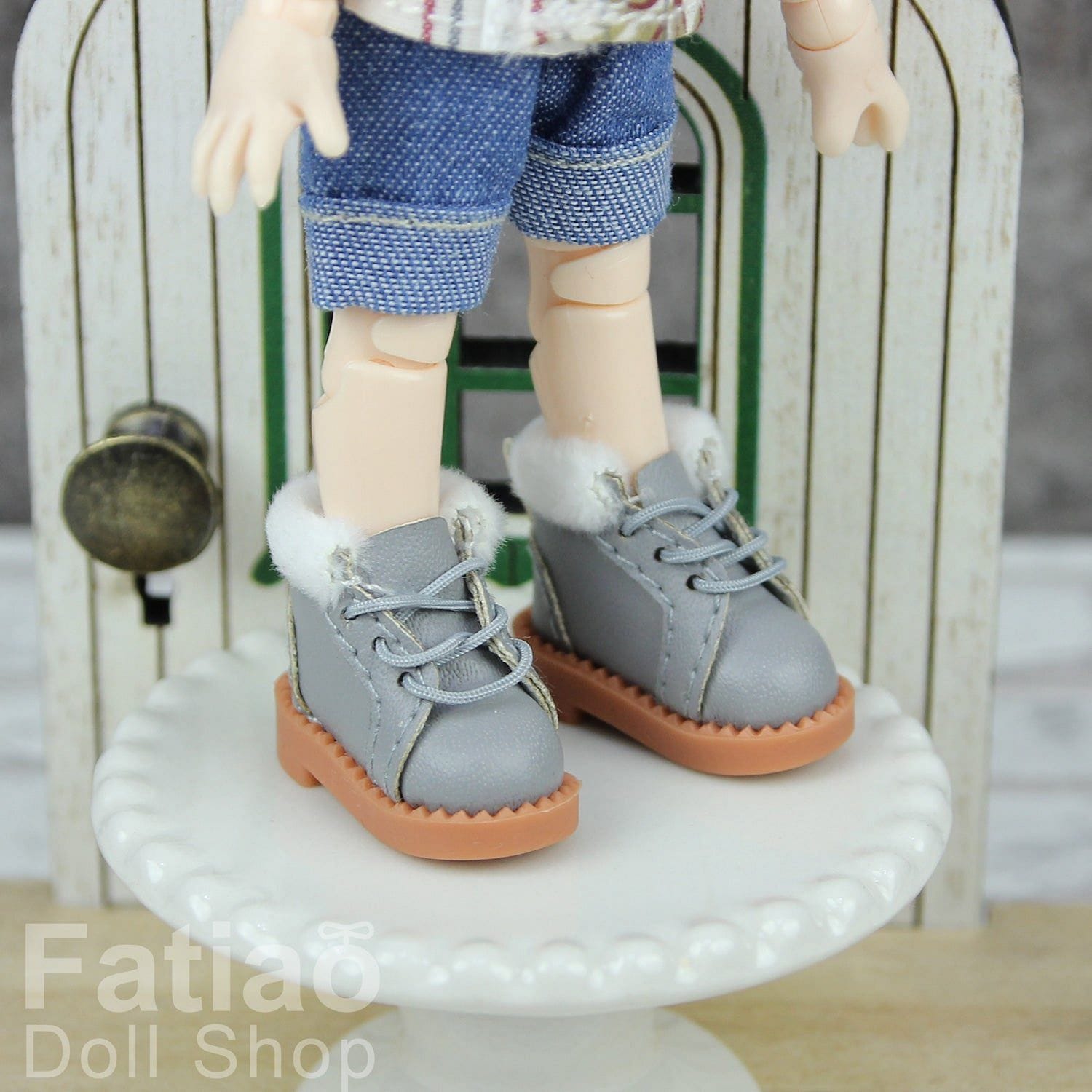 【Fatiao Doll Shop】毛邊馬丁靴 OB cocoriang 復刻莉卡 花池 iraodoll