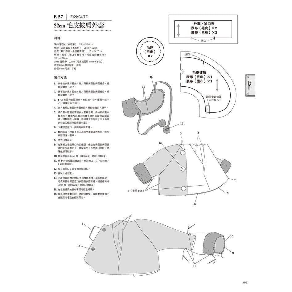 【北星】娃娃服裝穿搭與製作 OB Blythe iMda momoko ruruko