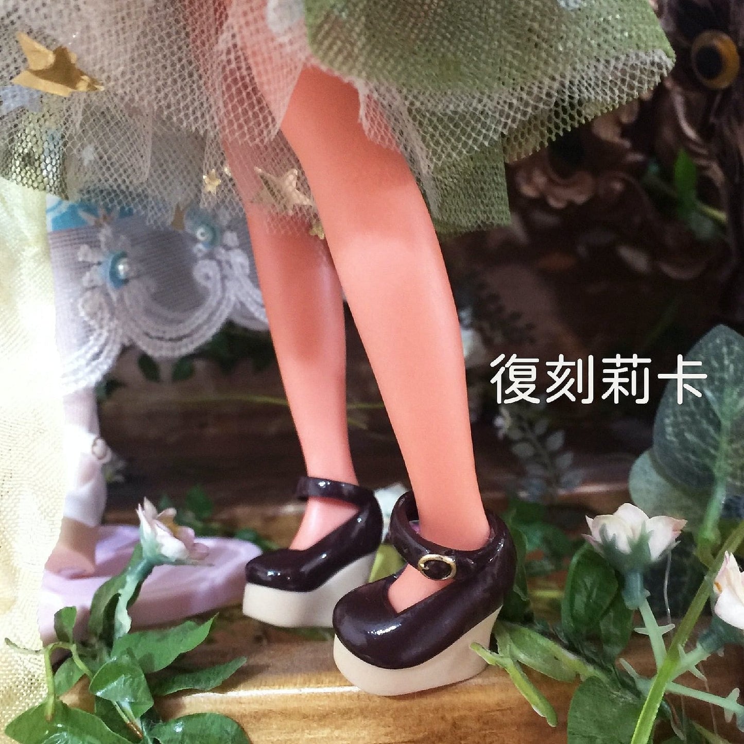 【OBITSU】楔型跟 瑪莉珍鞋 磁石膠鞋 多色 OB 中布 Middie Blythe 花池 復刻莉卡