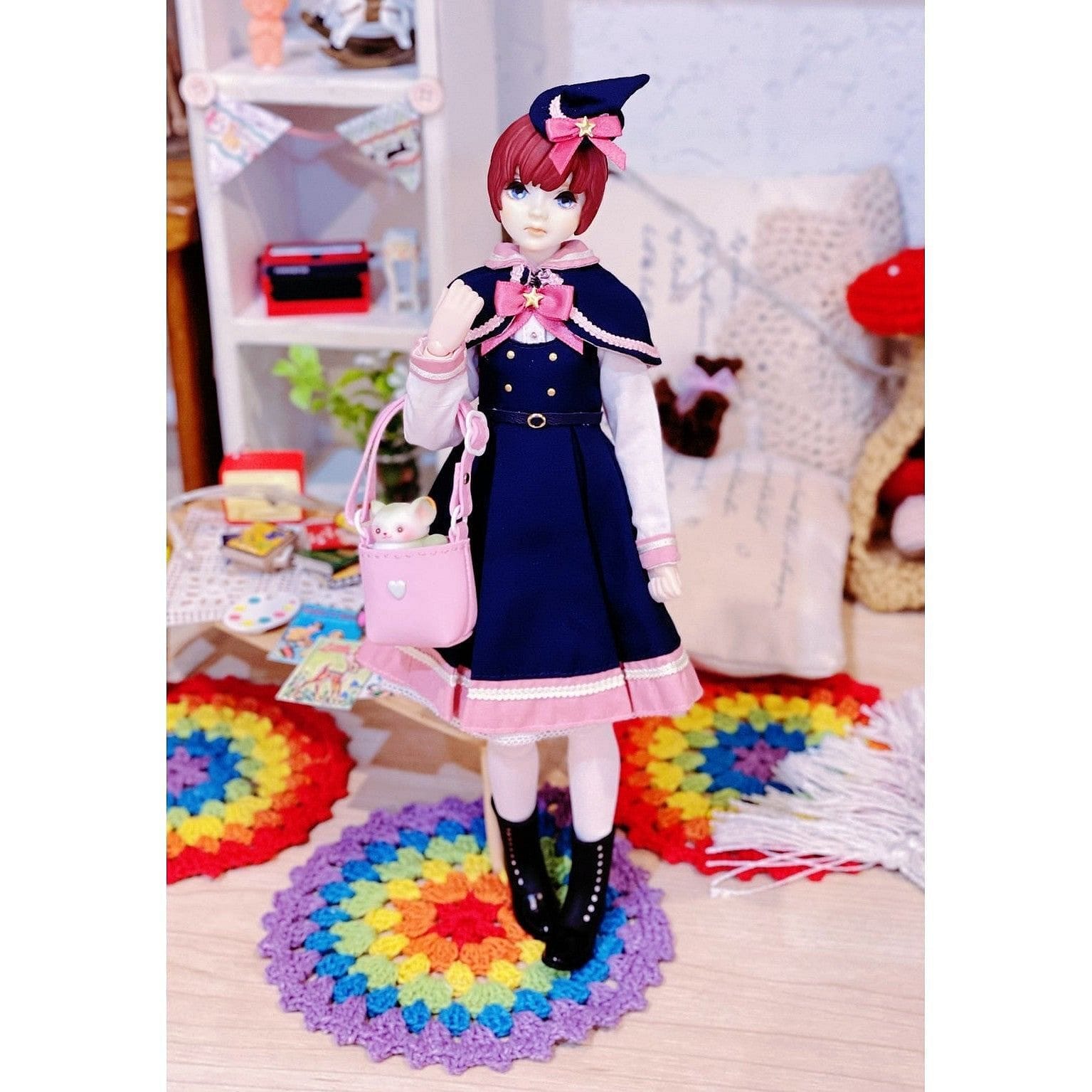 【Sekiguchi】復古排釦短靴 膠鞋 momoko ruruko 六分之一男子圖鑑 OB iMda