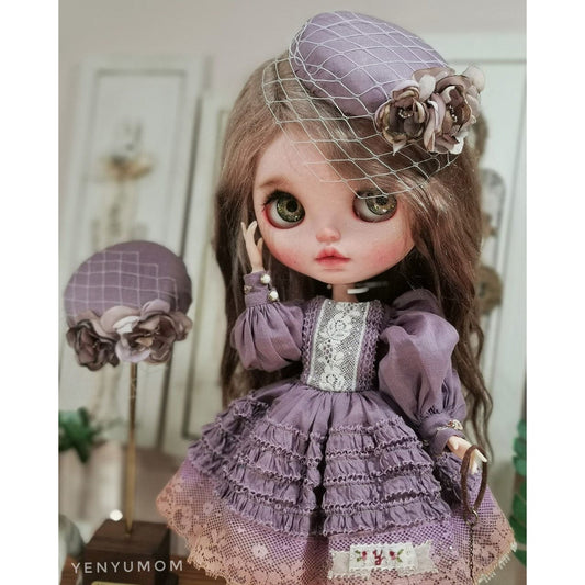 【Yenyumom】Wisteria Embroidery Dress Set / Neo Blythe OB24