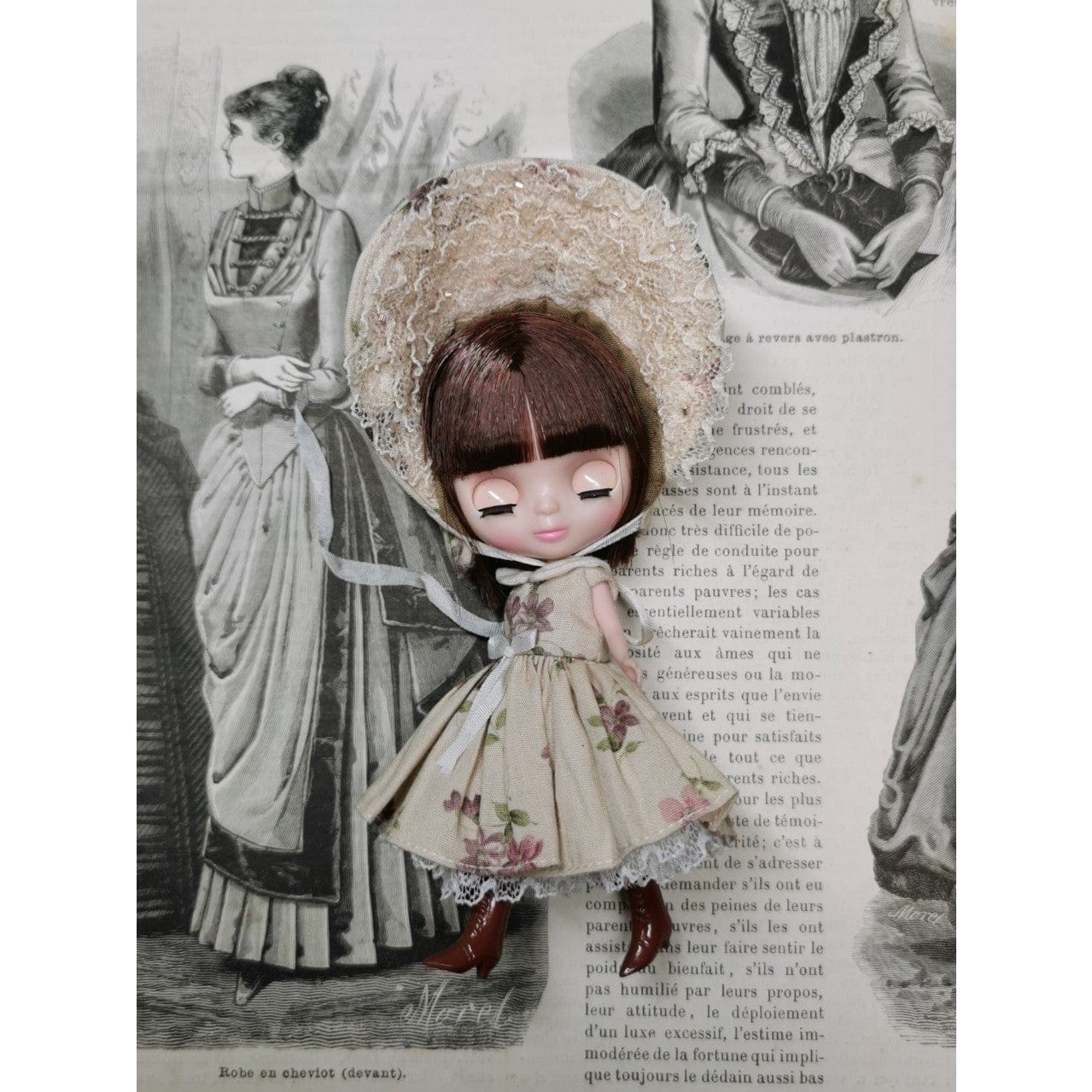 【Yenyumom】Beige Florals Dress Set / Petite Blythe