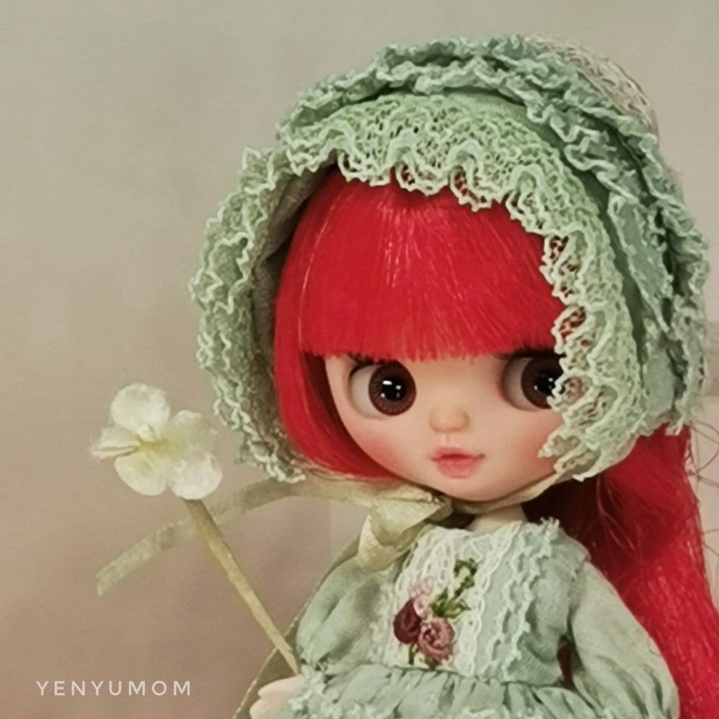 【Yenyumom】Green Lace Dress Set / Petite Blythe