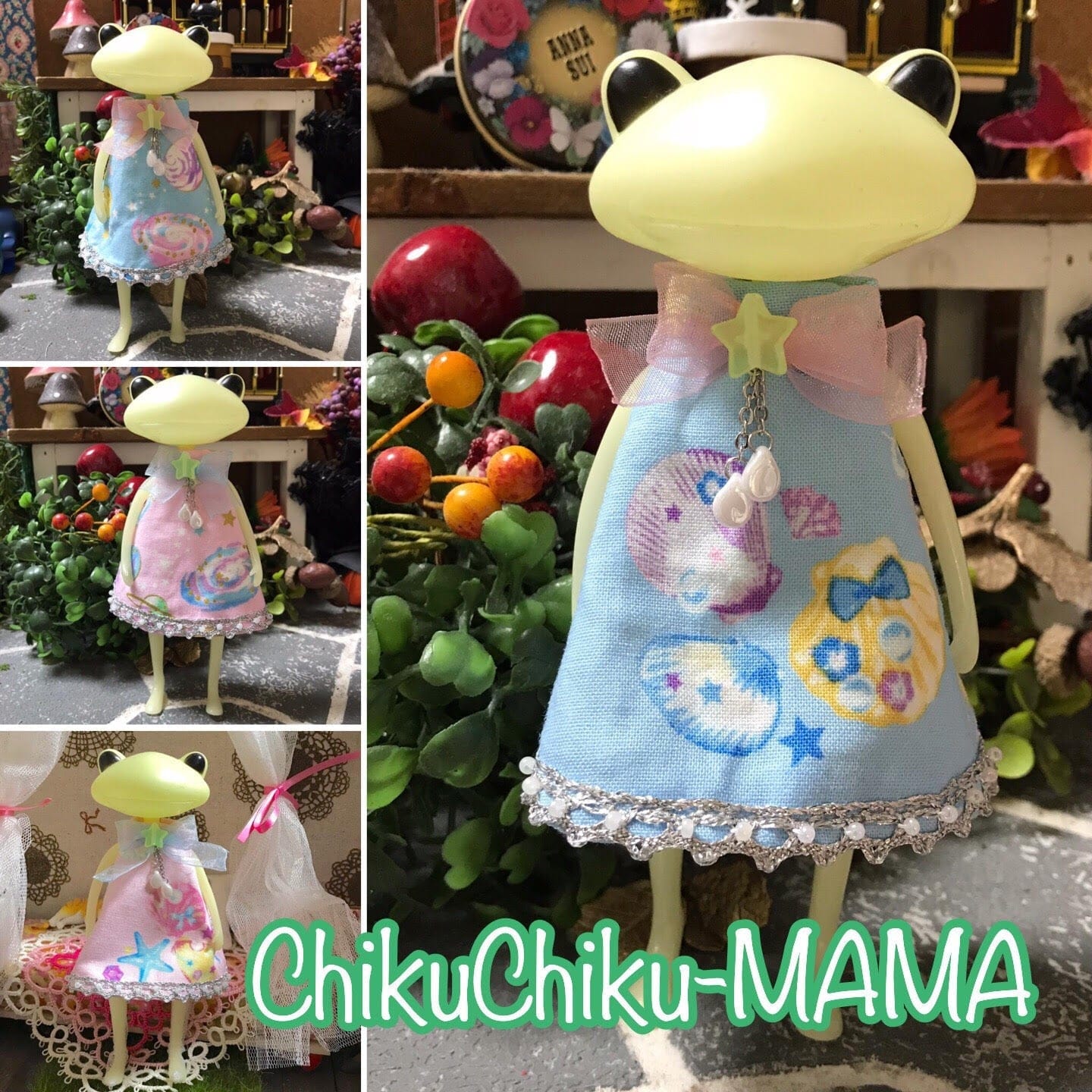 【chiku chiku-MAMA-】大蛙連身褲 洋裝 Wonder Frog Wanda Shop 大蛙 大青蛙 復刻莉卡 jjorori 花池